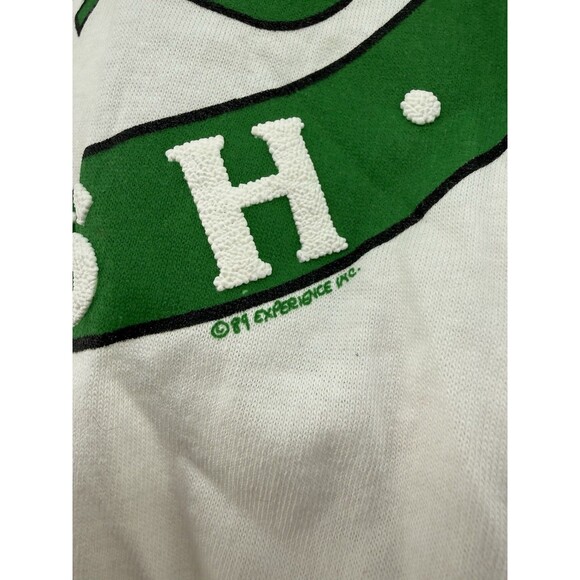 Vintage 1989 Irish Shamrock Shirt  Xtra Large XL White Single Stitch Read - Picture 2 of 16